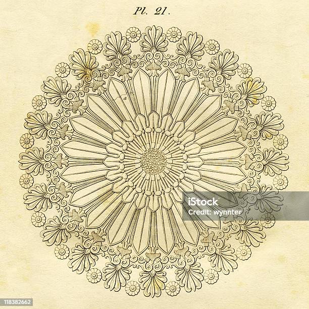 Victorian Gravur Für Decke Blume Detail Stock Vektor Art und mehr Bilder von 1830er Stil - 1830er Stil, Alt, Altertümlich