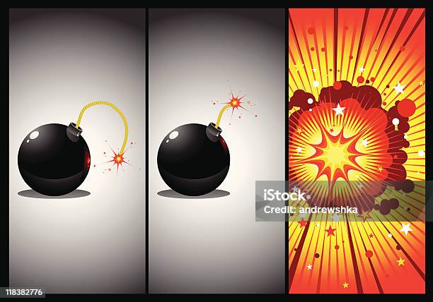 Ilustración de Bomba En Tres Acciones y más Vectores Libres de Derechos de Amarillo - Color - Amarillo - Color, Armamento, Bomba