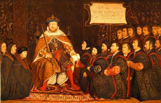 Rey Enrique VIII presenta carta Barber-cirujanos photo