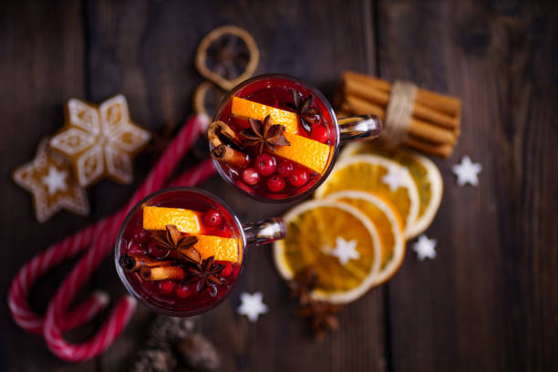 istock Christmas atmospheric background with mulled wine 1183828684