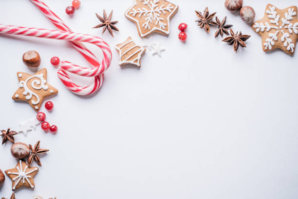istock Christmas holidays, New Year greeting card mockup 1183828755