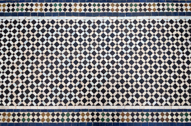 Background geometrical tile decorative floor ceramic, mosaic colorful pattern antique.