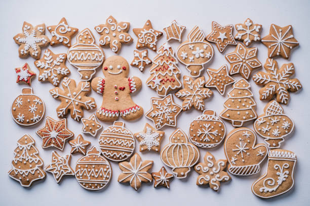 istock Christmas background, gingerbread cookies texture 1183828765