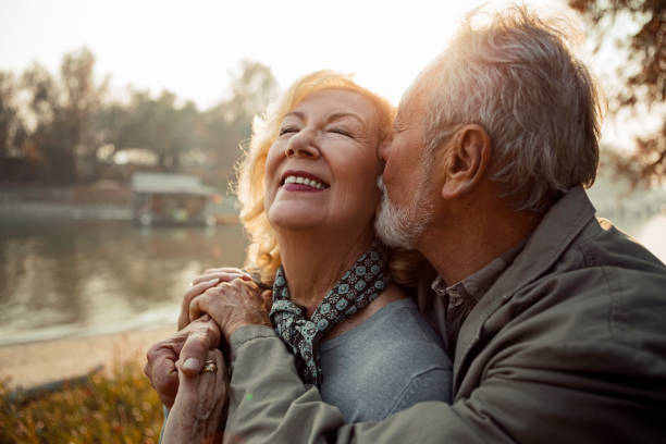 istock Happy romantic mature couple 1183829746