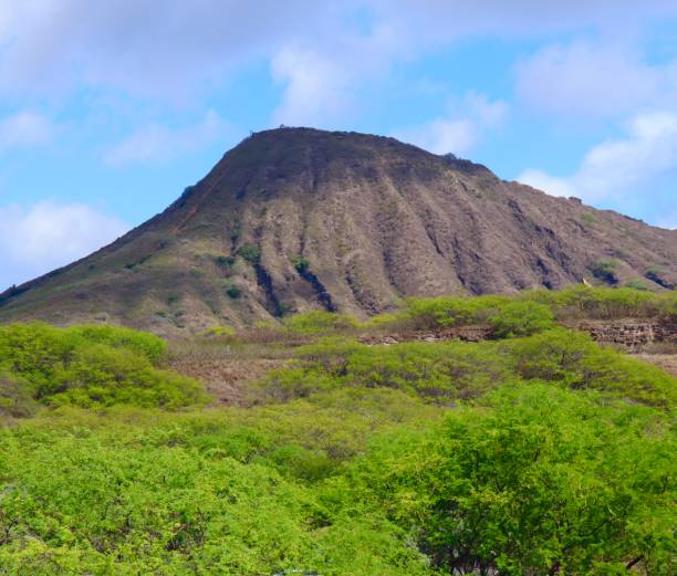istock Hawaiian mountains green and lush 1183834107