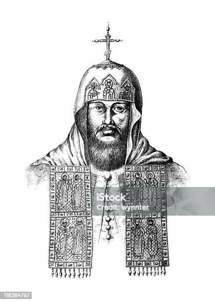 Portrait Of Russian Patriarch Nikon Stock Illustration - Download Image Now - 17th Century Style, Adult, Adults Only