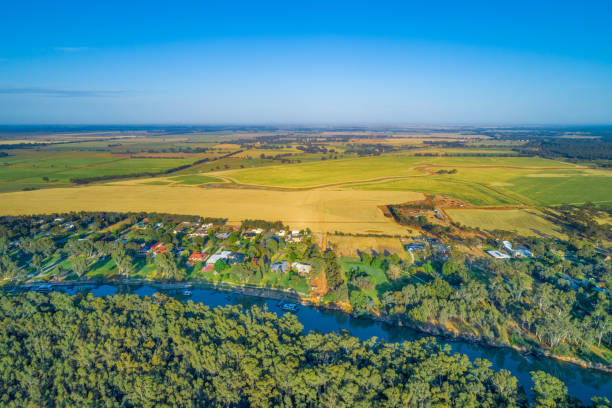 istock Houses along Murray River in Moama, Australia 1183850961