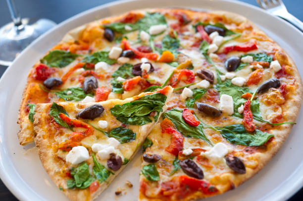 istock Pizza with Olives and Basil 1183859801