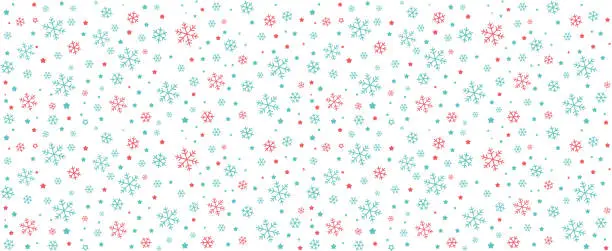 Vector illustration of Seamless of snowflake and star, vector illustration background