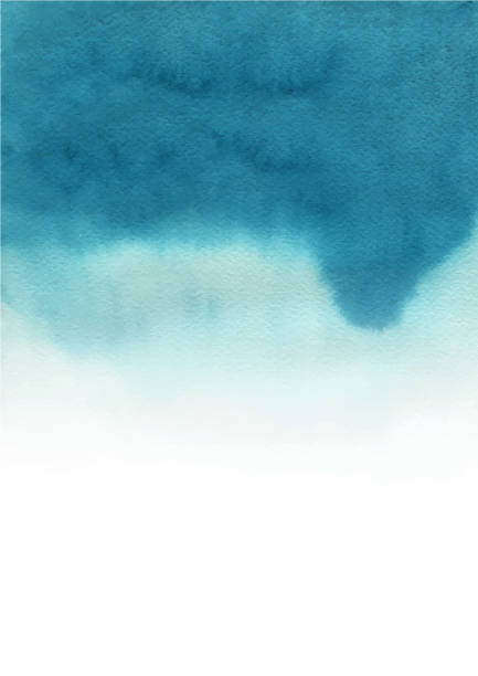 istock Abstract navy blue gradient background watercolor hand painting. 1183867074