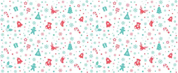 Vector illustration of seamless of christmas pattern, vector illustration