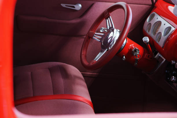 istock Vintage Coupe Hot Rod Car Interior 1940 1183872120