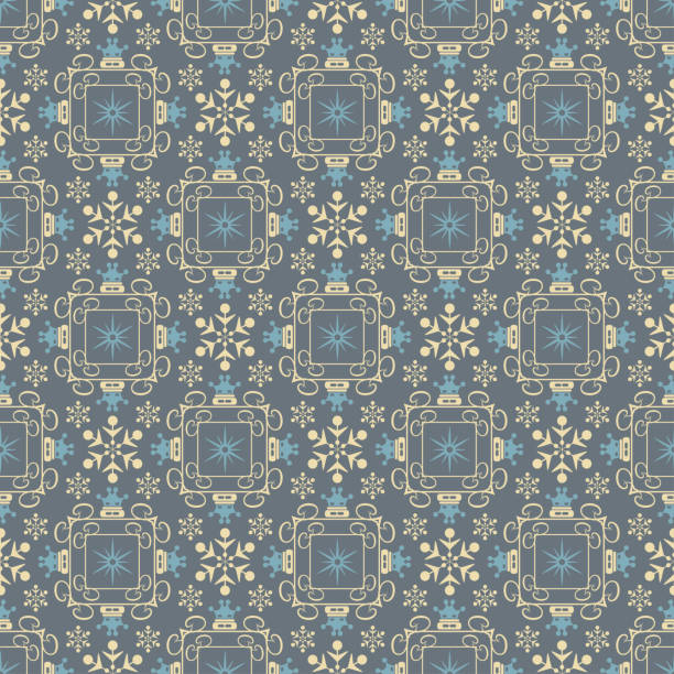 istock Seamless abstract Christmas pattern in retro style. Xmas, winter, new year concept 1183872838