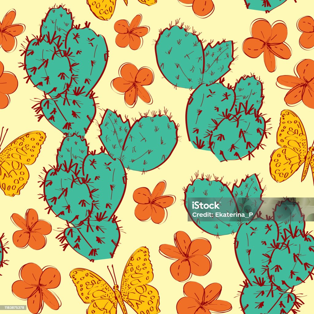 Ilustración de Cactus De Patrón Sin Costuras Con Flores Mariposas Sketch Contorno Burdeos Naranja Verde Sobre Fondo Amarillo Simple Ornamento Se Puede Utilizar Para Envoltura De Regalo Telas Fondos De Pantalla Vector Ilustración de Cactus De Patrón Sin Costuras Con Flores Mariposas Sketch Contorno Burdeos Naranja Verde Sobre Fondo Amarillo Simple Ornamento Se Puede Utilizar Para Envoltura De Regalo Telas Fondos De Pantalla Vector