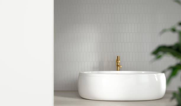 istock bathroom interior,toilet,shower,modern home design 3d rendering for copy space background white tile bathroom 1183878037