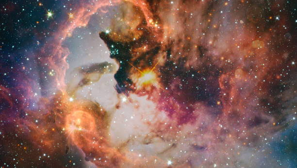 istock Futuristic abstract space background. Night sky with stars and nebula. High quality space background. Elements of this image furnished by NASA. 1183885534