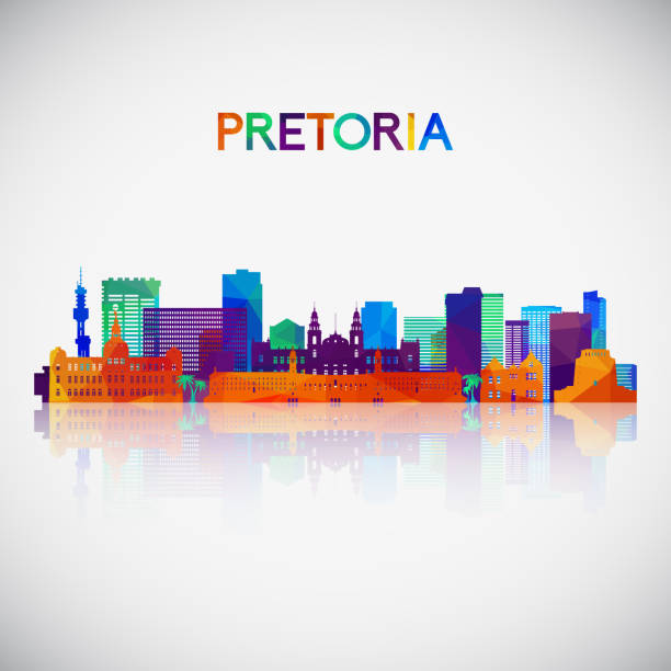 Pretoria skyline silhouette in colorful geometric style. Symbol for your design. Vector illustration. Pretoria skyline silhouette in colorful geometric style. Symbol for your design. Vector illustration. pretoria stock illustrations