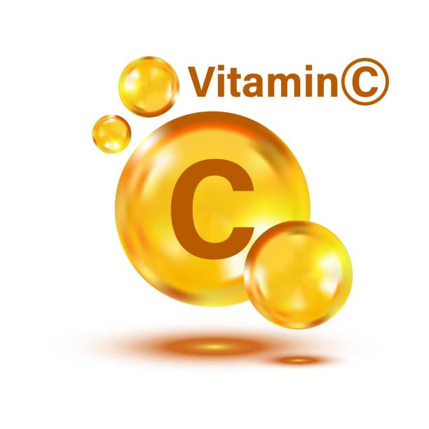 ilustrações de stock, clip art, desenhos animados e ícones de vitamin c icon in flat style. pill capcule vector illustration on white isolated background. drug business concept. - vitamin a letter a food orange