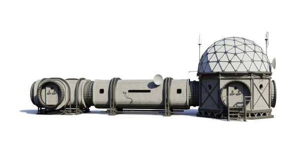 istock research base, habitat for astronauts on Mars or Moon (3d science rendering) 1183889968