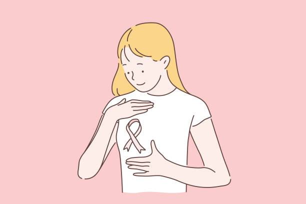 ilustrações, clipart, desenhos animados e ícones de câncer de mama, mês de conscientização. - breast cancer