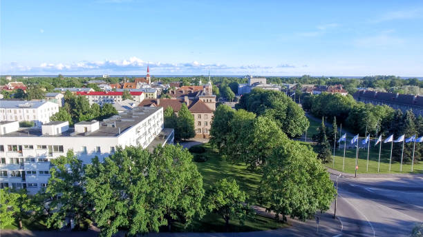 istock Aerial view of Parnu 1183894576