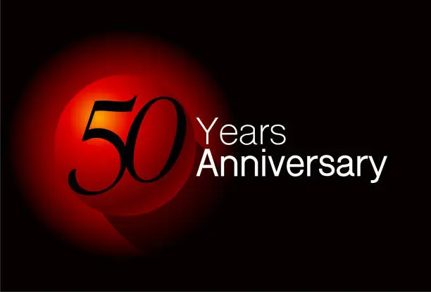 Vector illustration of Fifty Year anniversary design