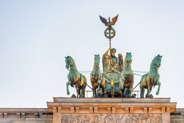 istock Quadriga sculpture on Brandenburg Gate in Berlin, Germany 1183896178