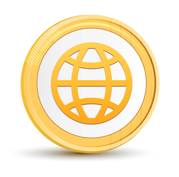 istock World icon gold round button golden coin shiny frame luxury concept abstract illustration isolated on white background 1183901128