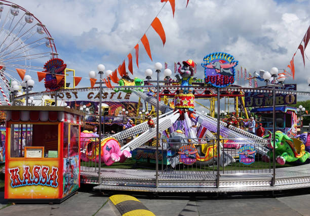 The Hague. Netherlands. april 26, 2019. People are enjoying and having fun during the springtime fair.