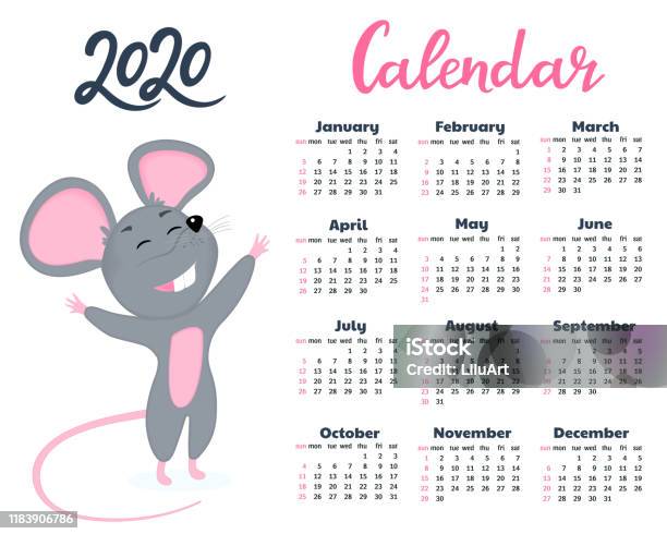 Funny Cartoon Mouse Smiles And Pulls Hugs Calendar For 2020 From Sunday To Saturday Year Of The Rat Stock Illustration - Download Image Now - iStock Funny Cartoon Mouse Smiles And Pulls Hugs Calendar For 2020 From Sunday To Saturday Year Of The Rat Stock Illustration - Download Image Now - iStock