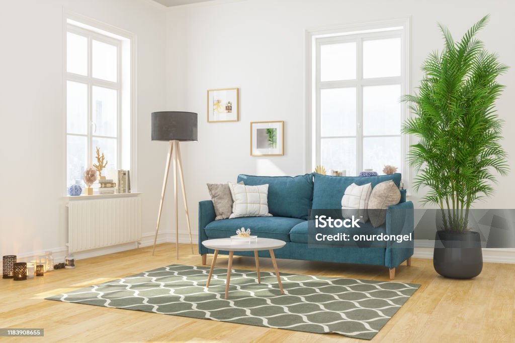 Modern Living Room Interior With Comfortable Sofa Living Room Stock Photo