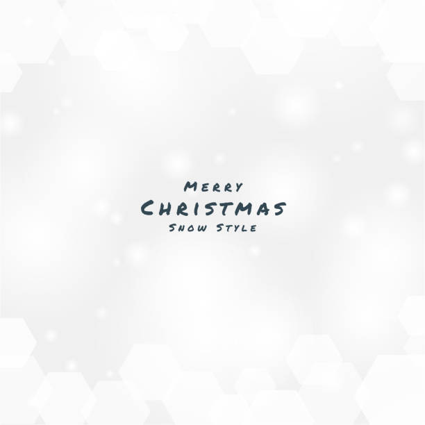 istock Merry christmas snow white style hexagon modern blurred design with space for your text 1183910102