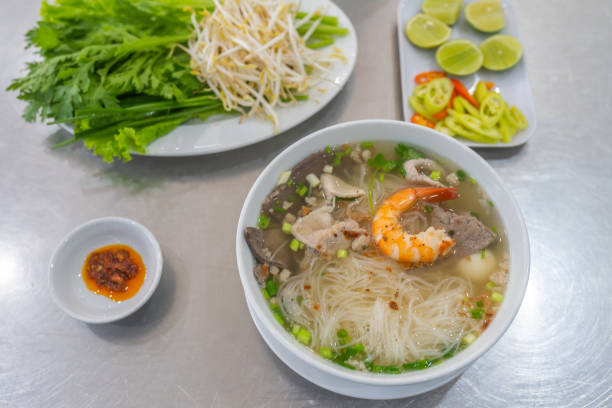 istock Vietnam rice noodle mixed with minced pork and shrimp 1183910167