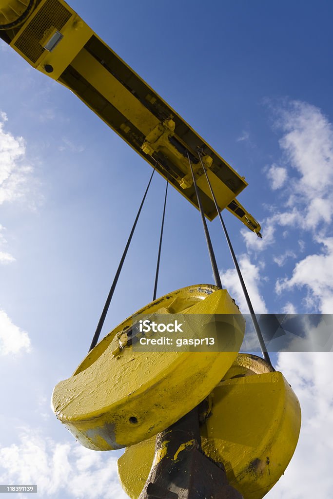 harbour crane  Blue Stock Photo