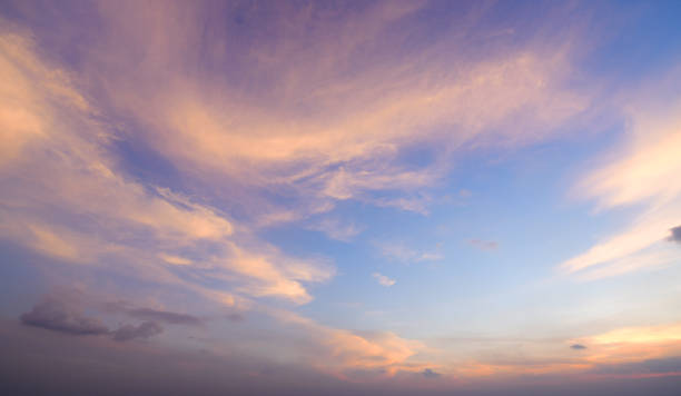 istock Aerial view dramatic sunset and sunrise sky nature background with white clouds 1183920085
