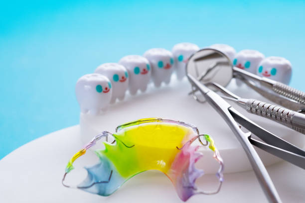 istock Dental retainer orthodontic appliance. 1183920320