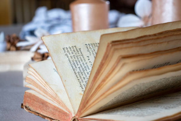 istock Old french book on a desk 1183921538