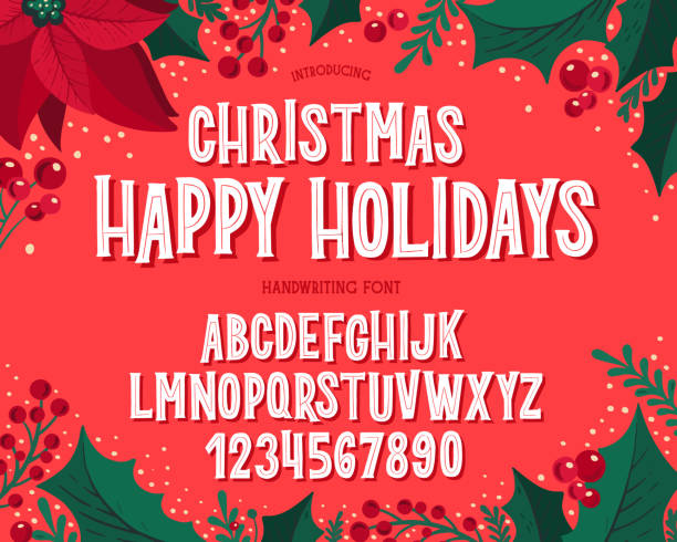 Ilustración de Fuente Navideña Alfabeto Tipográfico Navideño Con Ilustraciones Festivas Y Deseos De Temporada y más Vectores Libres de Derechos de Navidad - iStock Ilustración de Fuente Navideña Alfabeto Tipográfico Navideño Con Ilustraciones Festivas Y Deseos De Temporada y más Vectores Libres de Derechos de Navidad - iStock