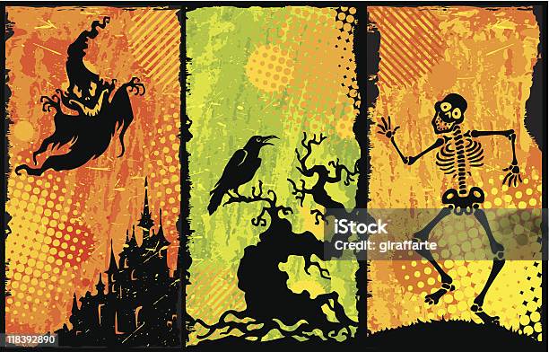 Funny Halloween Banners Stock Illustration - Download Image Now - Abstract, Ghost, Dancing