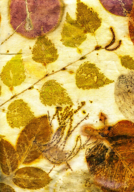istock Indigo-Dyed Effect abstract autumn leaves background 1183932040