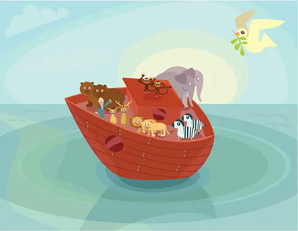 Vector illustration of Noah's Ark