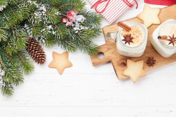 istock Eggnog. Traditional christmas cocktail 1183937058