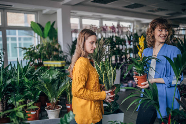 istock Two women at florist 1183937220