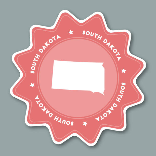 サウスダコタ州のマップステッカーはトレンディな色で表示されます。 - 13414点のイラスト素材／クリップアート素材／マンガ素材／アイコン素材