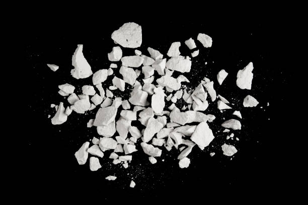 istock Rock stone broken explosion split piece isolated on black background photo hi resolution 1183947769