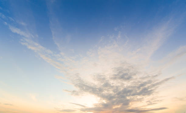 istock Aerial view dramatic sunset and sunrise sky nature background with white clouds 1183948325