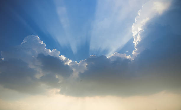 istock Aerial view dramatic sunset and sunrise sky nature background with white clouds 1183948632