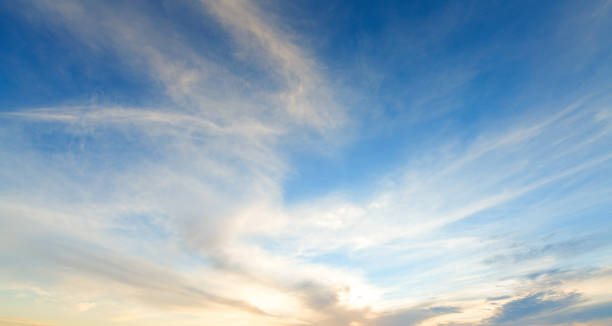 istock Aerial view dramatic sunset and sunrise sky nature background with white clouds 1183948638