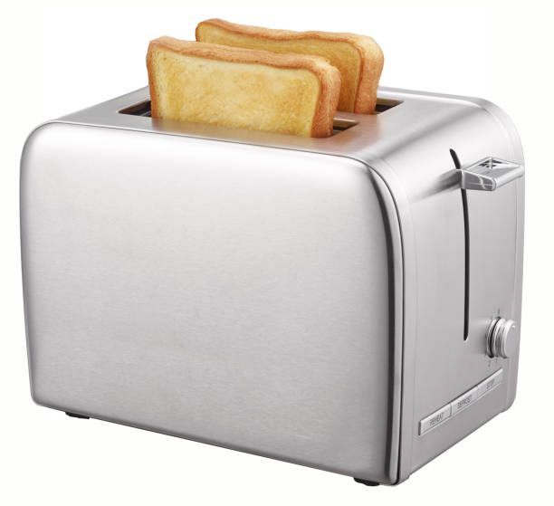toaster isoliert - getoastet stock-fotos und bilder