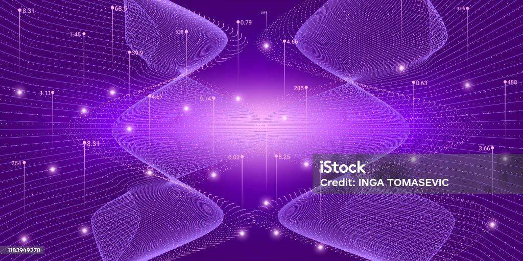 Violet Analysis Vector System Visualization Big Stock Illustration ...